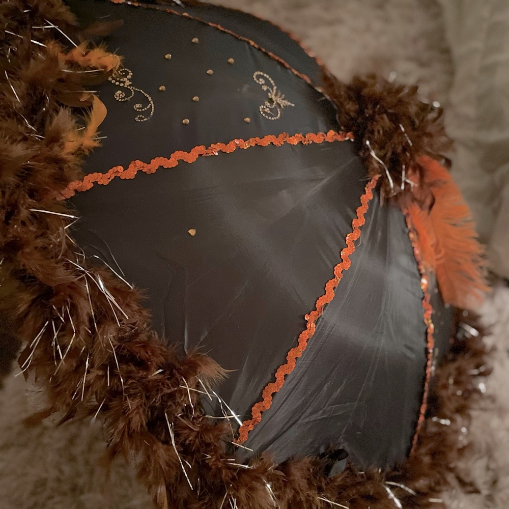 Auth hand made Mardi Gras Umbrella, used during a traditional 2nd  line💃💃🕺🏾